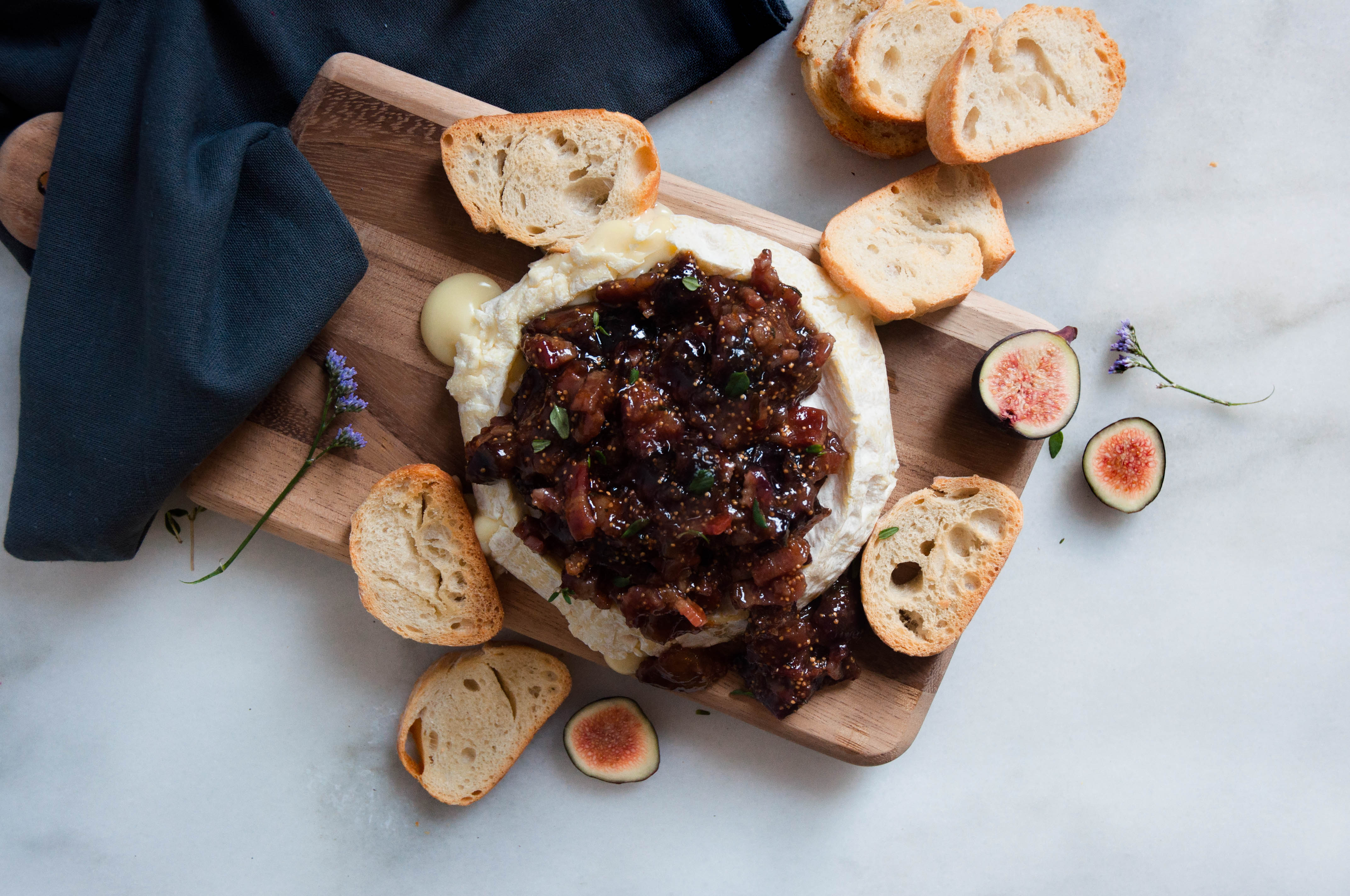 Fig & Bacon Baked Brie