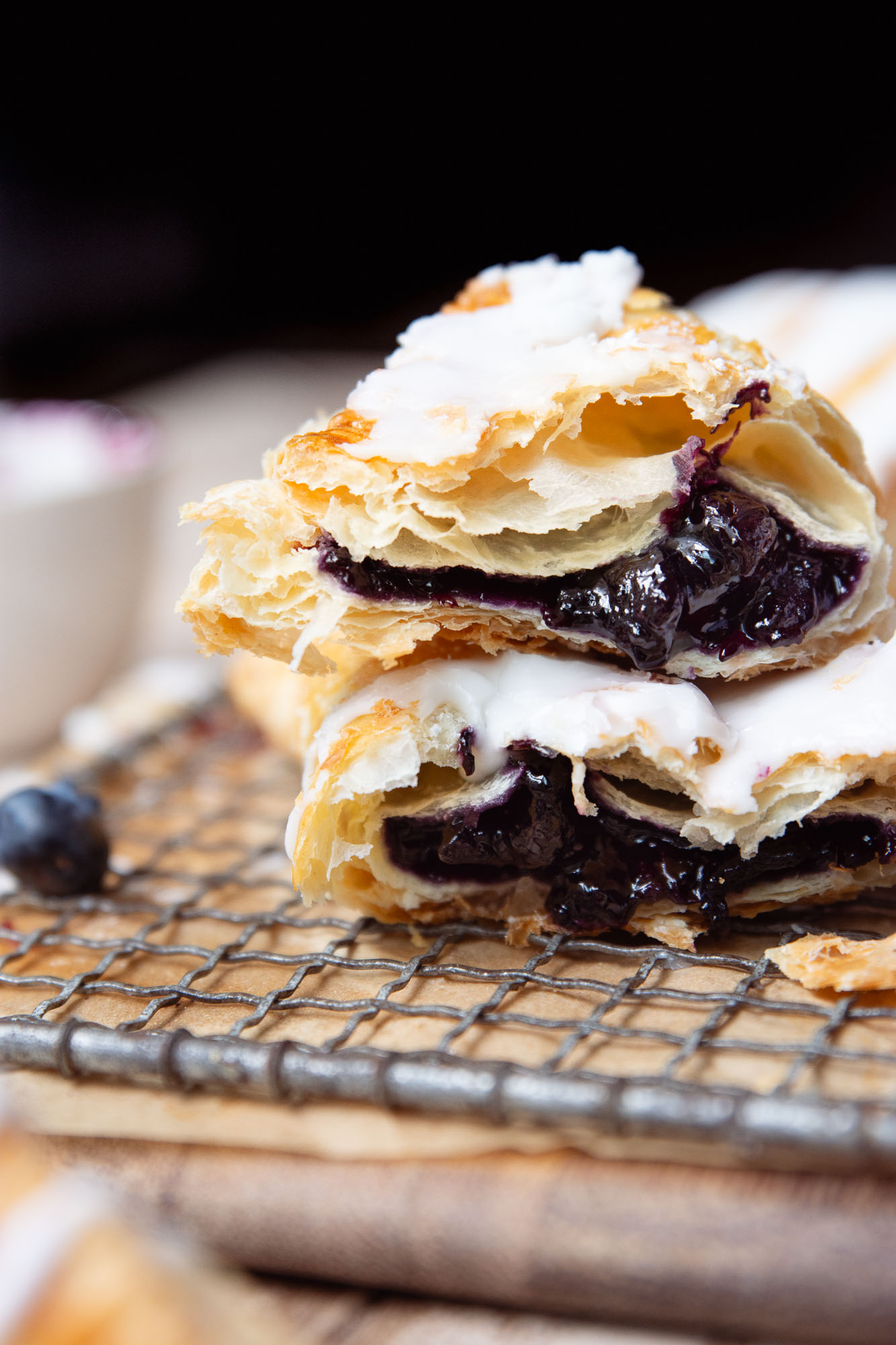 Blueberry Puff Pastry Turnovers